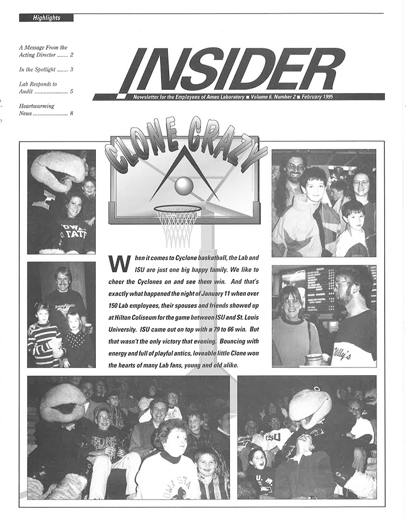 Cover of Feb. 1995 Insider