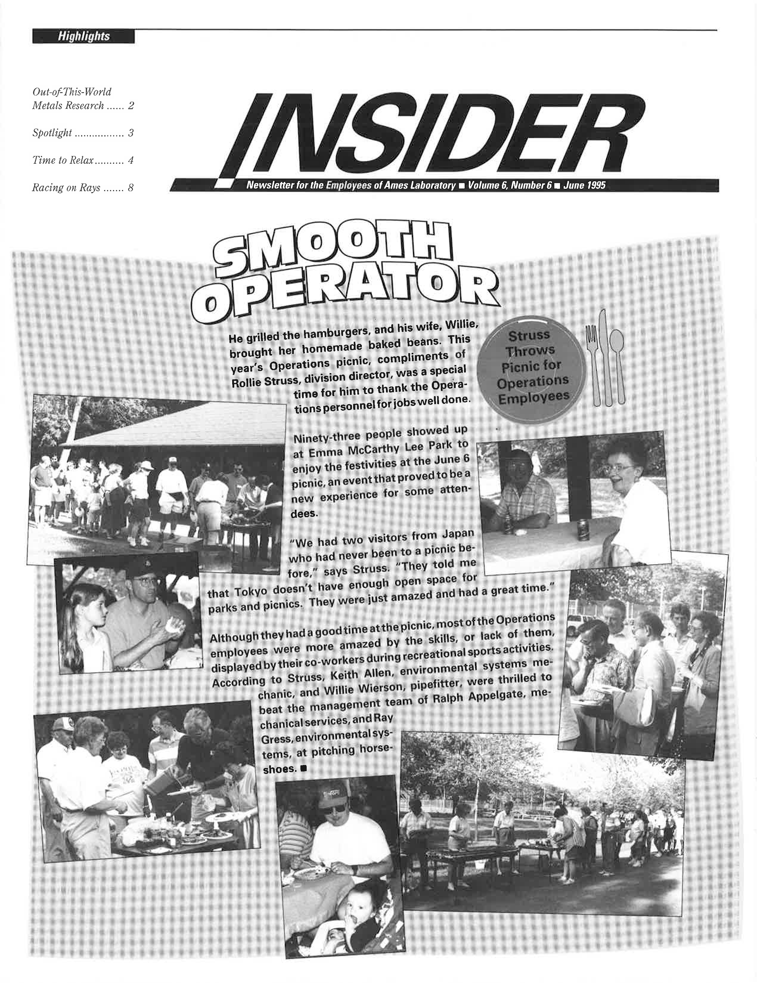 Cover of June 1995 Insider