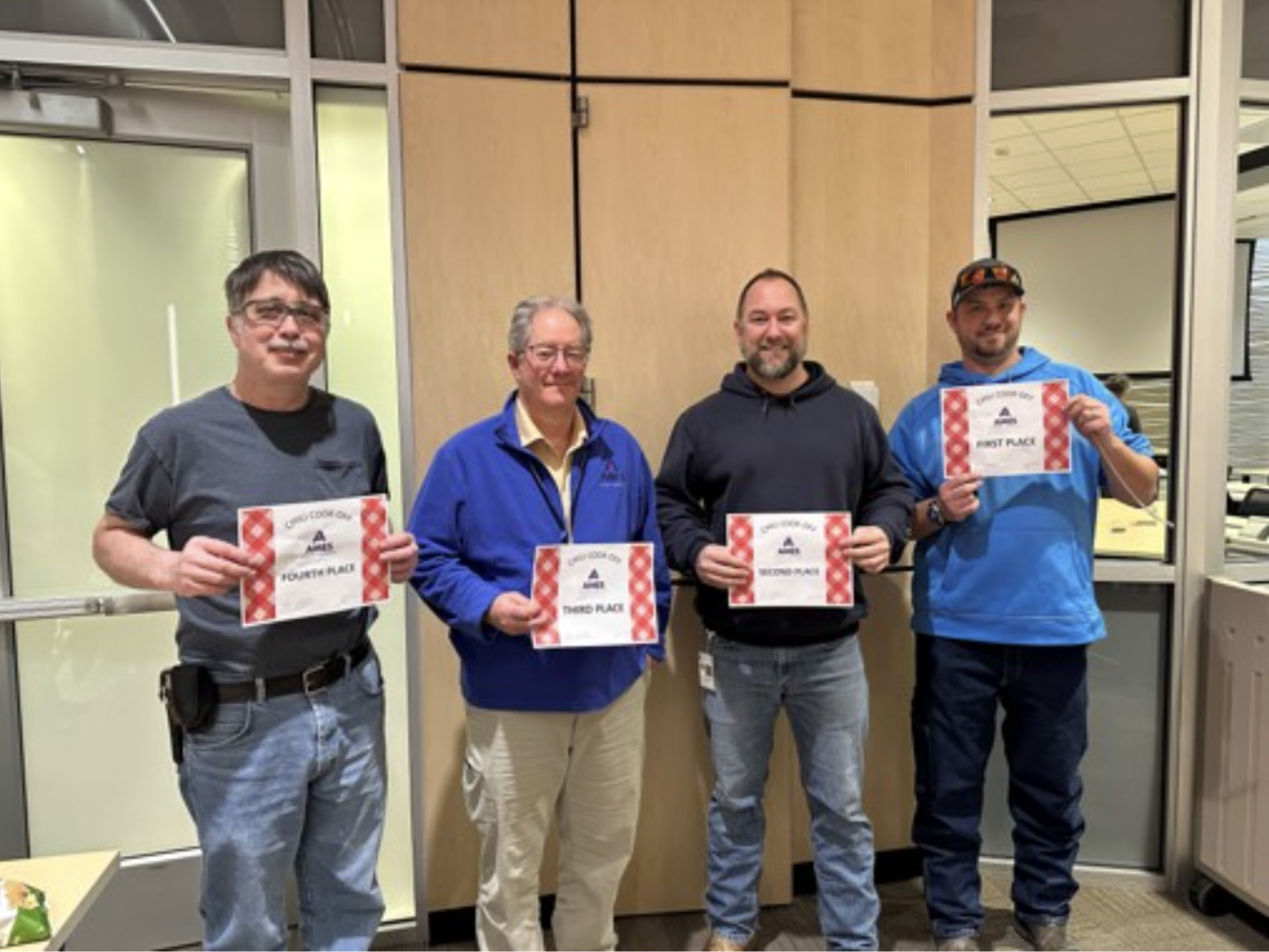Photo of the chili cook-off winners.