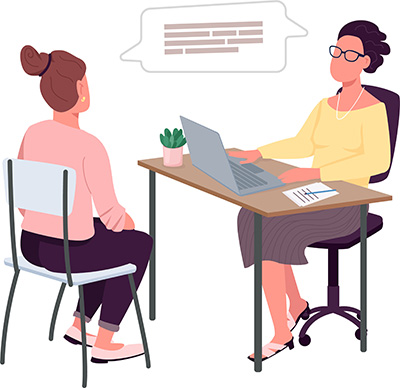 People talking at a table