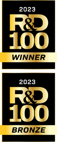 image of two R&D 100 Awards -- one for technology, one for special recognition for green technology