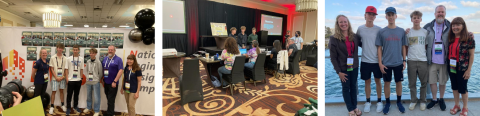 several images of mentors-students at the national MESA USA meetings