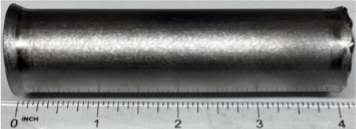 Ta crucible used in scale-up processing.  