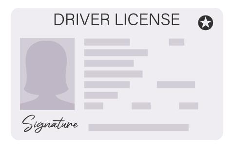 driver license example with star