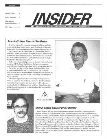 September 1995 Insider cover