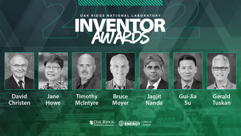 composite image of seven people who won 2022 Oak Ridge National Laboratory Inventor Awards