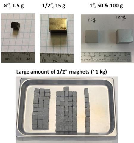Smaller and larger MnBi magnets.