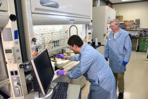 INL scientists research methods to extract valuable metals from lithium batteries.