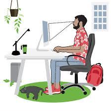 Illustration of man working from home