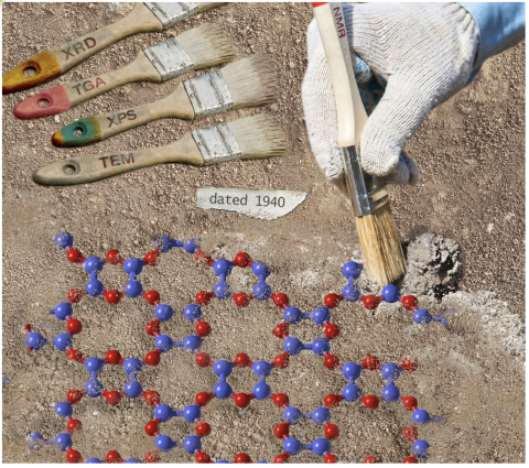 Boron structure depicted as an archaeological dig.