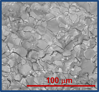 Microstructure after processing a commercial Nd2Fe14B magnet