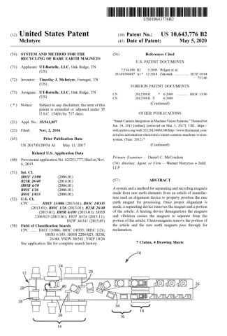 System and method for recycling of rare earth magnets from hard disk drives