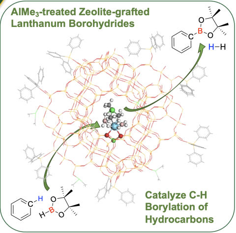 C-H borylation catalyzed by La in HY30 faujasite