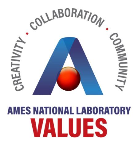 Ames National Laboratory values logo