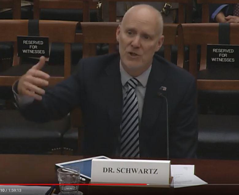 Adam Schwartz testifying before the House Committee on Science, Space and Technology