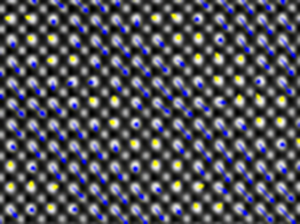 Micrograph showing alignment of atoms in antiferroelectrics