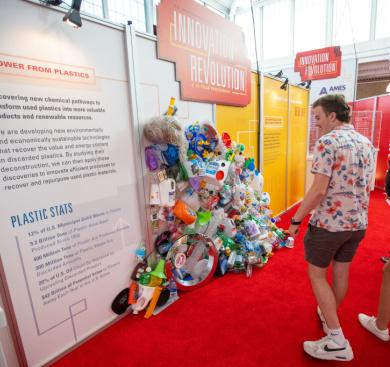 iCOUP plastic waste display at Iowa State Fair