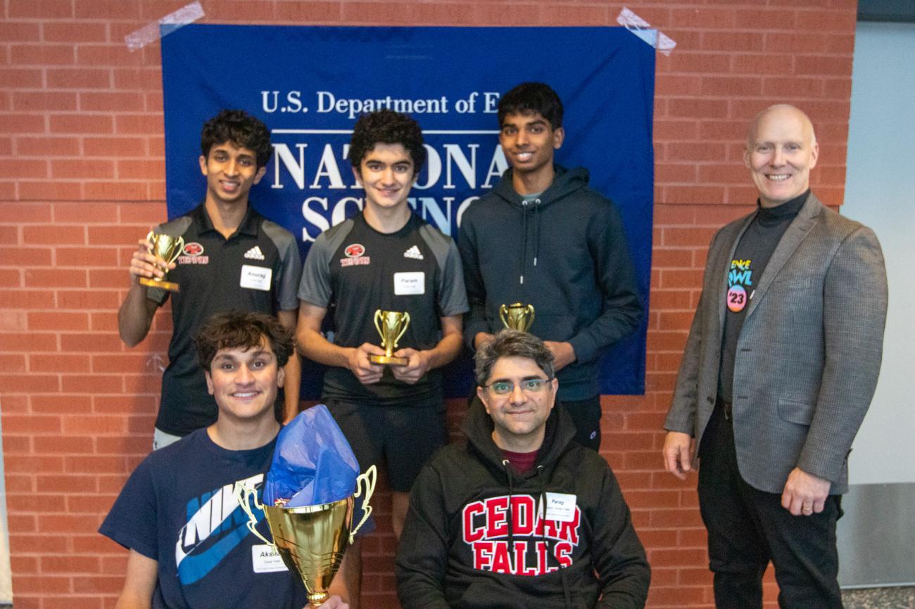 Cedar Falls team with Ames Lab Director Adam Schwartz