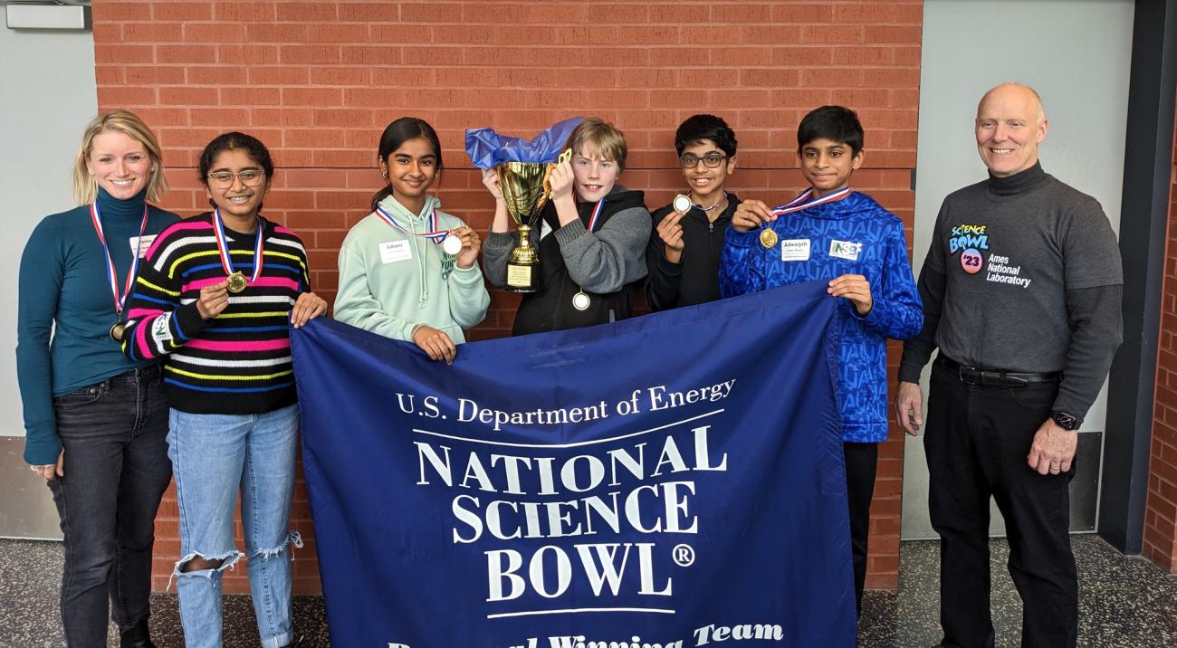 South Middle School science bowl team photo.