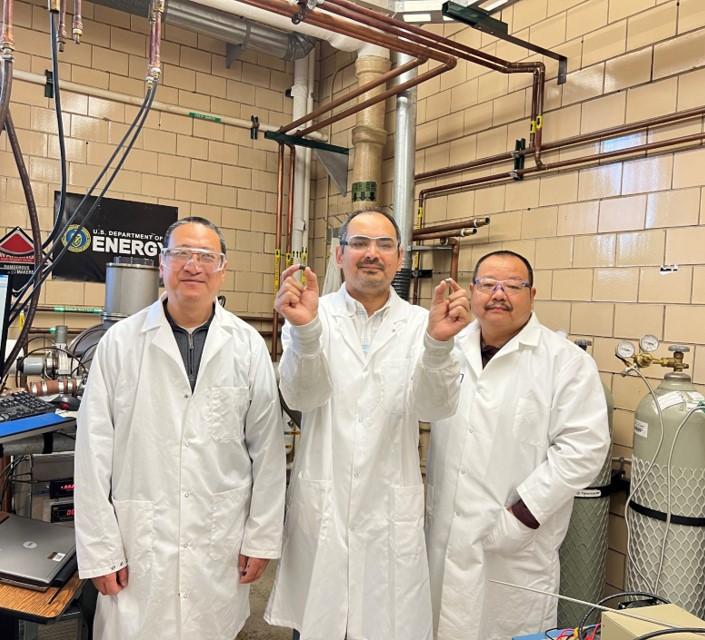 image of three people in a research laboratory