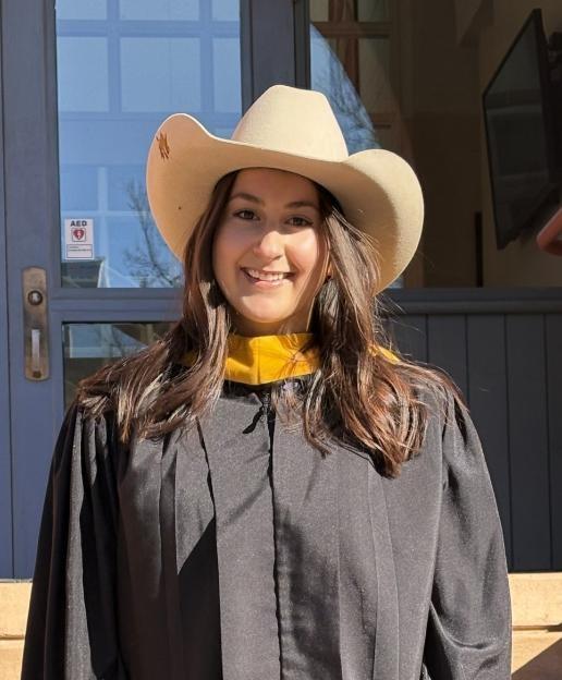 image of person wearing graduation gown