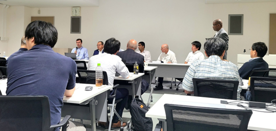 group of people in a classroom setting