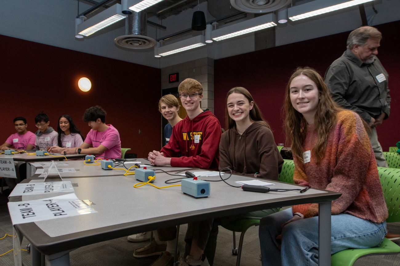 Students from a HS Science Bowl team during the event
