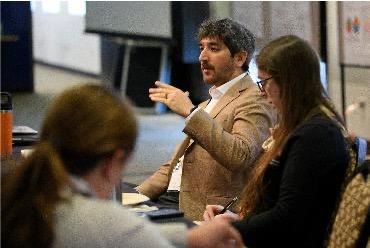 The U.S. Department of Energy’s Jeremy Mehta and Helena Khazdozian (Top) held a listening session during the 2026 CMI Winter Meeting held at Colorado School of Mines