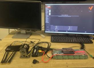 Hardware setup of the VESC-based motor testbed