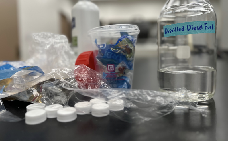 Plastic waste and fuel
