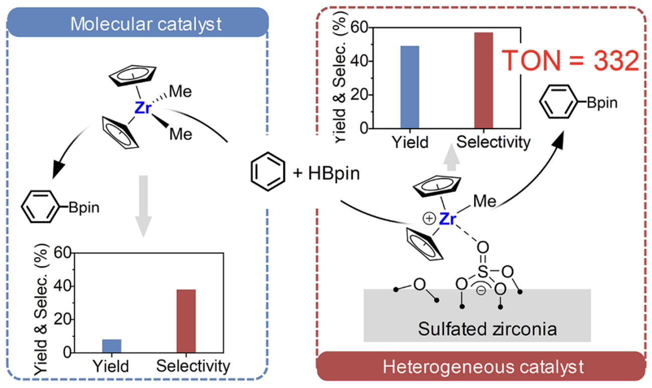 molecular and heterogeneous catalyst comparison