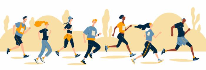 running graphic