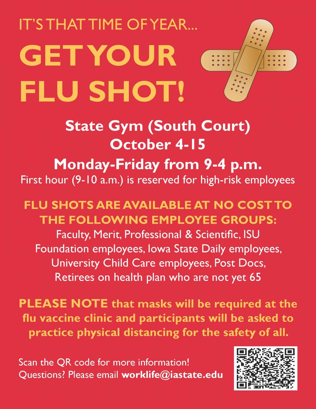 2021 flu shot poster