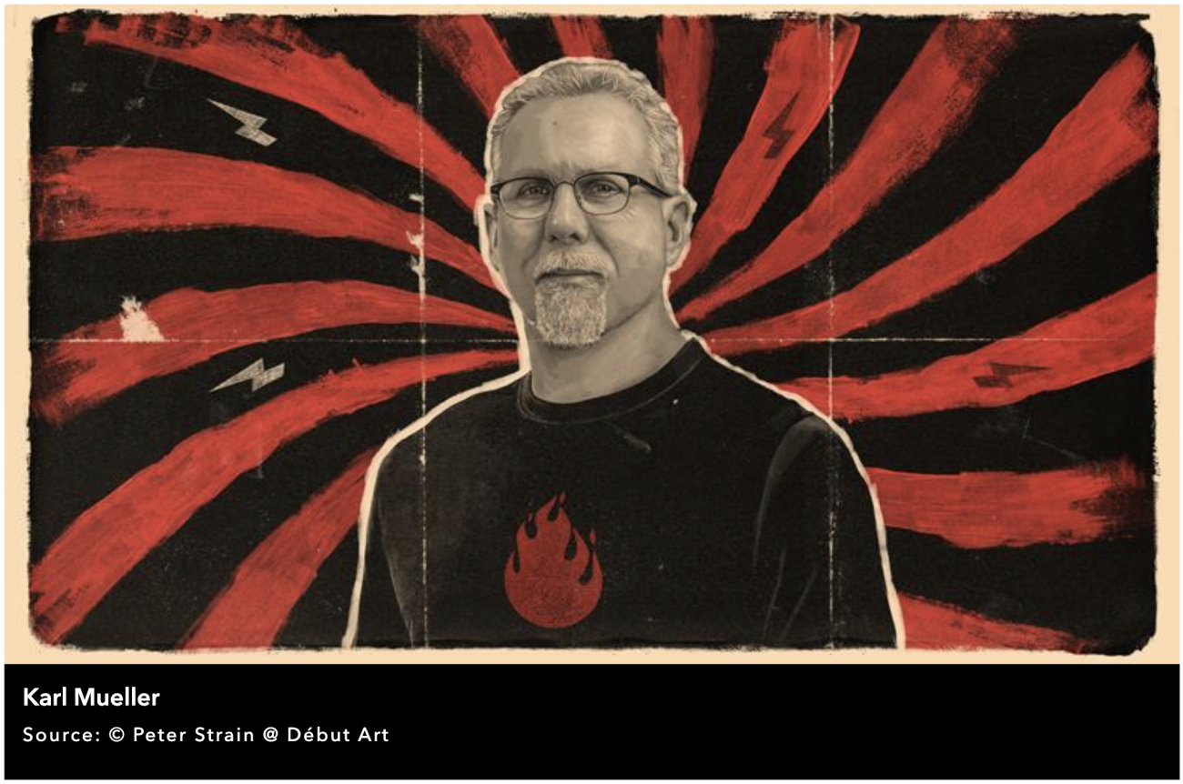 Artistic photo of Karl Mueller.