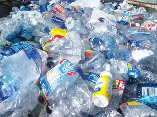 plastic waste bottles