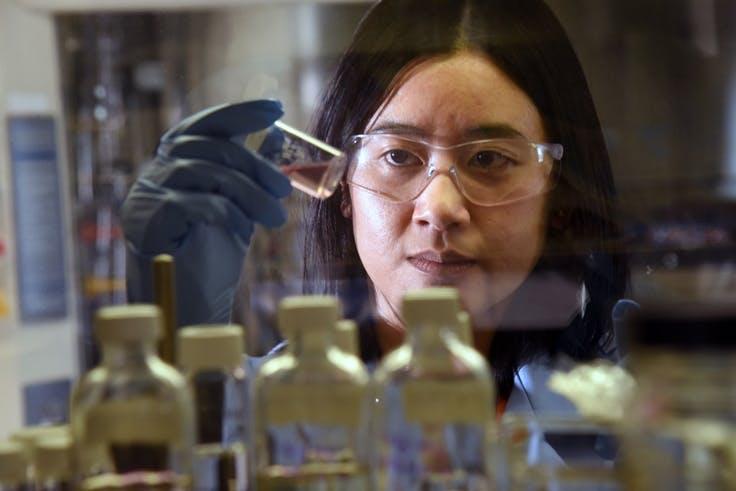 Donna Baek in laboratory at Idaho National Laboratory