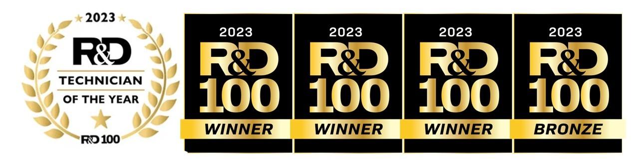 logos for 2023 R-and-D 100 winner