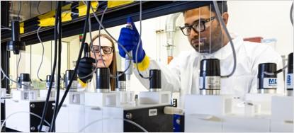 two people in a research laboratory