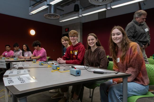 Students from a HS Science Bowl team during the event