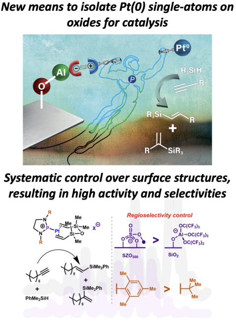 New means to isolate Pt(0) single-atoms on oxides for catalysis process and systematic control over surface structures, resulting in high activity and selectivities process.